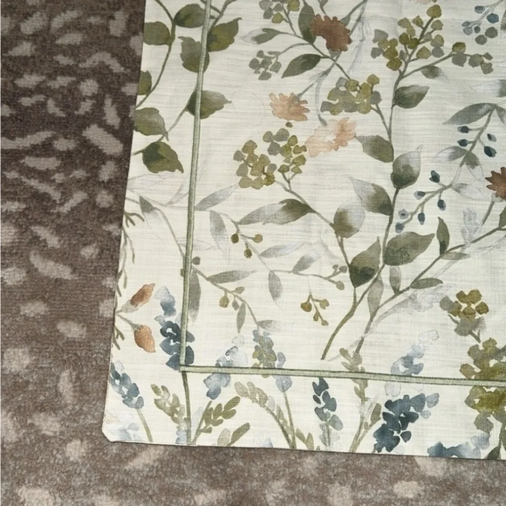 NEW Ethan Allen Country Floral Print Queen Duvet Cover & 2 Standard Shams Set‎